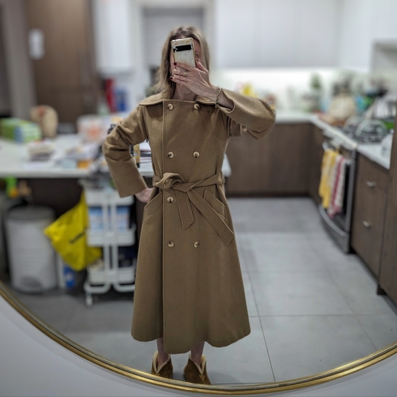 Vintage Wool & Mohair Camel Peacoat - Picture 9 of 12